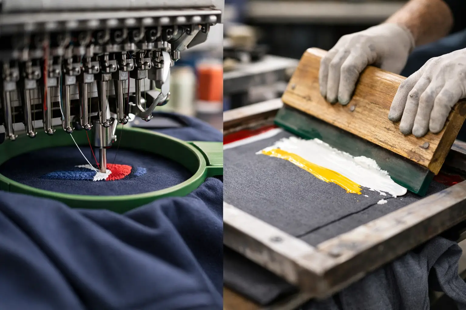 Embroidery vs Screen Printing for Workwear